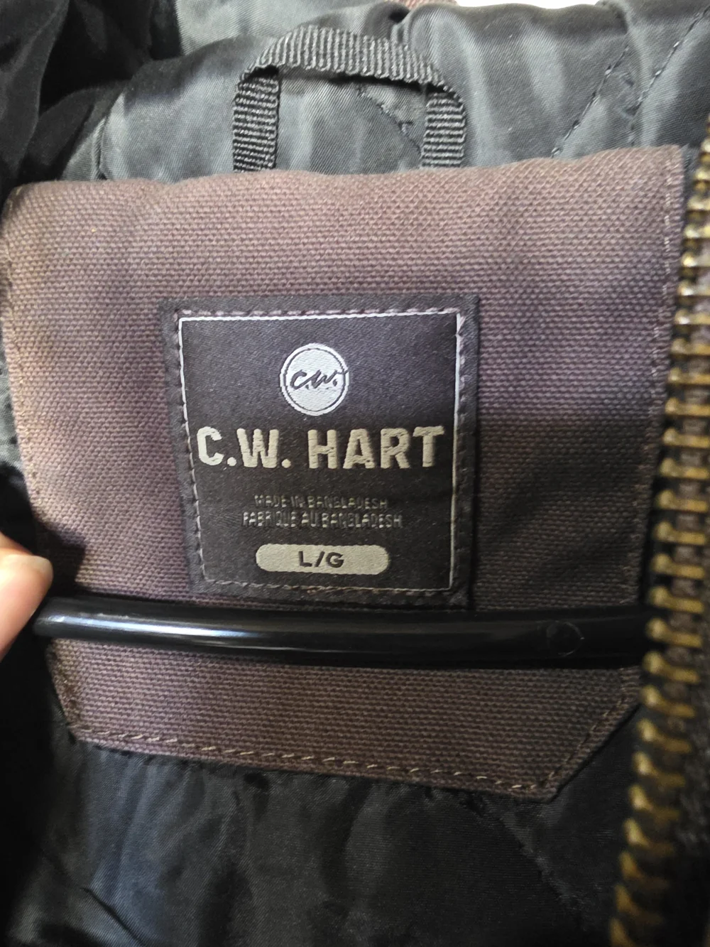 Carhartt Youth Quilt Lined Full Zip Hooded Jacket J130 Brown Plus Sz Large 14-16